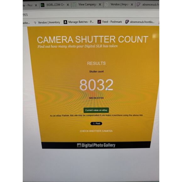 Nikon D3100 14.2MP DSLR Camera w/ 18-55mm VR Lens – Shutter Count 8032 - Picture 8 of 8